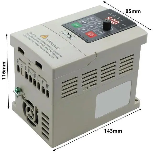 Alt view image 3 of 4 - Variable Frequency Drive 1Phase 220V Input 3Phase 220V Output 1.5KW AC Converter For Power Tool Accessory