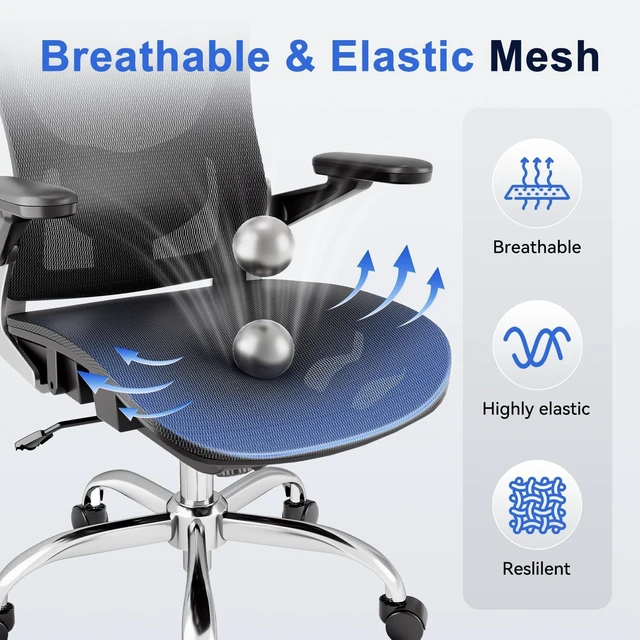Alt view image 5 of 7 - Ergonomic Office Chair with Adjustable Lumbar Support