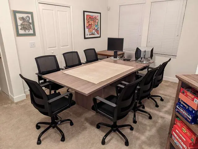 Alt view image 2 of 7 - CLATINA Ergonomic Rolling Mesh Desk Chair with Executive Lumbar Support and Adjustable Swivel Design for Home Office Computer Black 4 Pack