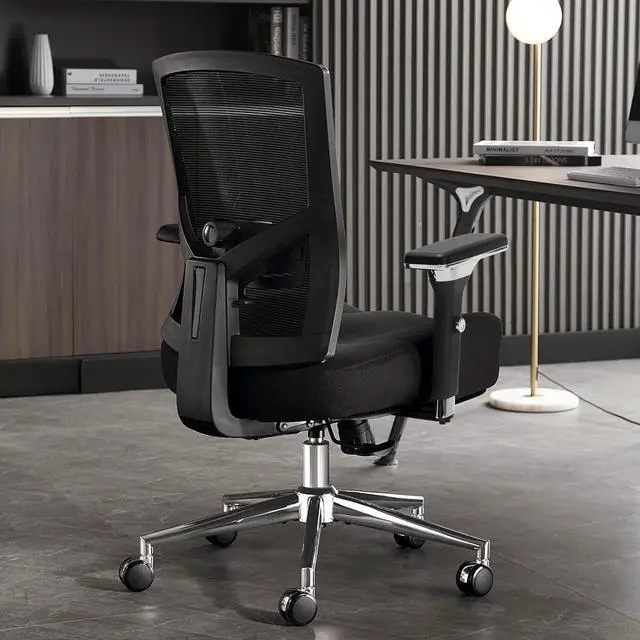 Alt view image 2 of 7 - 600lbs Big and Tall Office Chair,Oversized Ergonomic Breathable Mesh Desk Chair with W-Shape Thicken Seat Cushion,Computer Chair with Upgraded 4D Armrest,Lumbar Support for Heavy People All Day