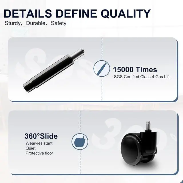 Alt view image 4 of 6 - Misolant Armless Drafting Chair, Tall Office Chair no Wheels with Footrest Ring for Standing Desk, Small Faux Leather Executive Vanity Chair with Adjustable Height for Bar Counter Desk Black