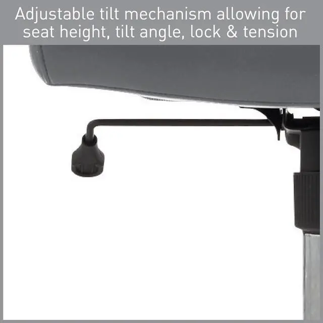 Alt view image 5 of 6 - Realspace® Modern Comfort Series Winsley Bonded Leather Mid-Back Chair, Gray