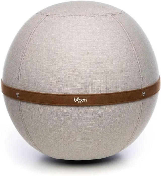 Main image of Bloon Paris Bloon Desk Ball Chair 25.5in | Back Pain Relief & Improved Posture | Stain-Resistant & Non-Slip | Handcrafted in Portugal | Ivory Color