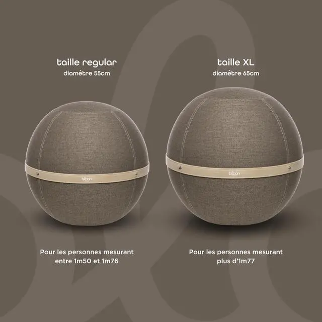 Alt view image 6 of 7 - Bloon Paris Bloon Desk Ball Chair 25.5in | Back Pain Relief & Improved Posture | Stain-Resistant & Non-Slip | Handcrafted in Portugal | Ivory Color