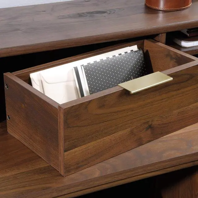 Alt view image 6 of 7 - Sauder Clifford Place Organizer Hutch, Grand Walnut finish