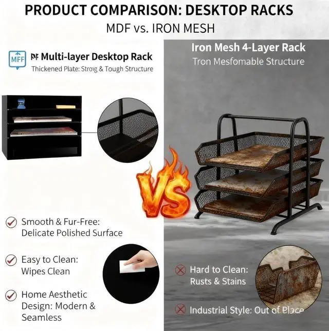 Alt view image 2 of 7 - EMERIT Paper Organzier Wood Desktop Organizer Storage Letter Tray File Sorter with Adjustable Shelves for Home Office