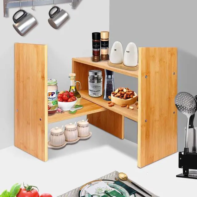 Alt view image 6 of 6 - Sorfity Adjustable Desktop Bookshelf, Desk Organizer Display Shelf Counter Top Bookcase Free Style Display Shelf Rack Office Supplies Storage Shelf Book Multipurpose Bookshelf for Office Kitchen