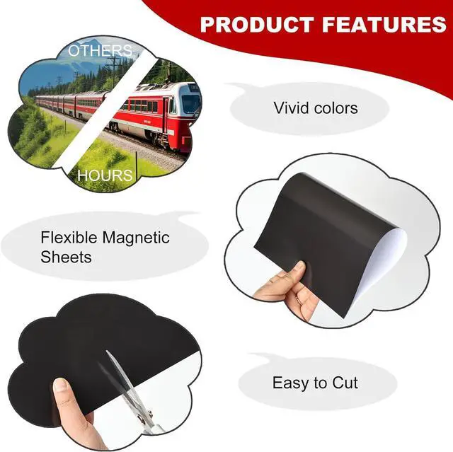 Alt view image 3 of 6 - Thaibear Printable Magnetic Sheets, 8.5" x 11", 30 Pack Glossy Magnet Printer Paper for Inkjet, Flexible Magnetic Printer Paper for Fridge, Crafts - Peel and Stick Magnetic Tape