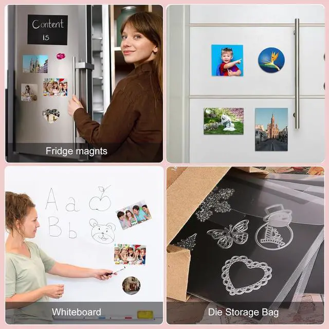 Alt view image 5 of 6 - Thaibear Printable Magnetic Sheets, 8.5" x 11", 30 Pack Glossy Magnet Printer Paper for Inkjet, Flexible Magnetic Printer Paper for Fridge, Crafts - Peel and Stick Magnetic Tape