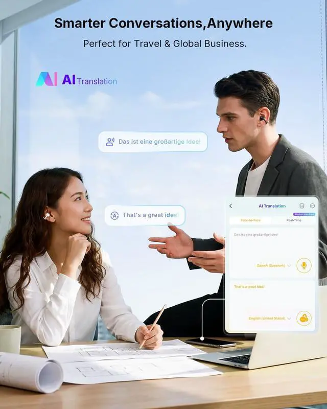 Alt view image 5 of 7 - Clip 2 Open Ear Earbuds, Clip On Headphones, AI Translation Earbuds