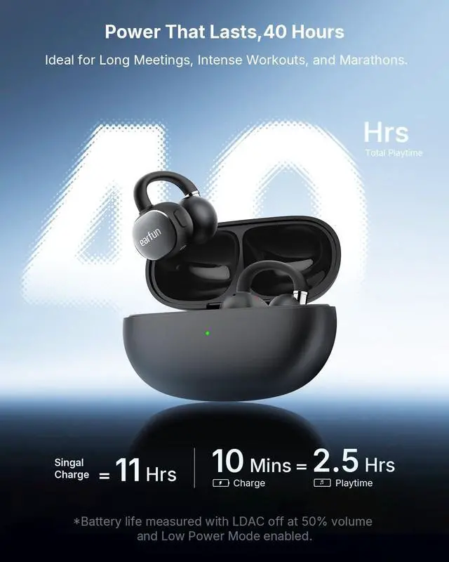 Alt view image 6 of 7 - Clip 2 Open Ear Earbuds, Clip On Headphones, AI Translation Earbuds
