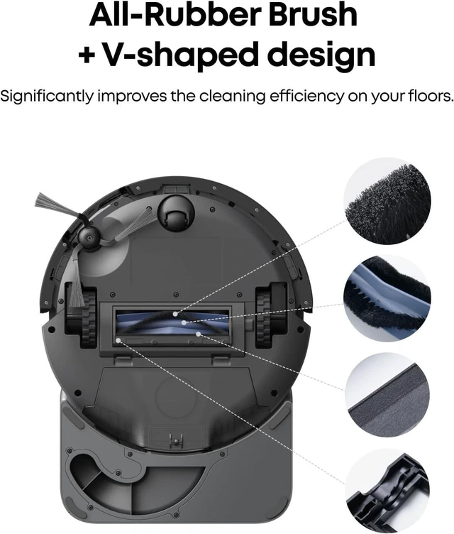 Alt view image 4 of 7 - eufy RoboVac Replacement Accessories Kit (2 Side Brushes + 2 Filter Sets + Rolling Brush + Brush Guard) Compatible Self-Empty C10.