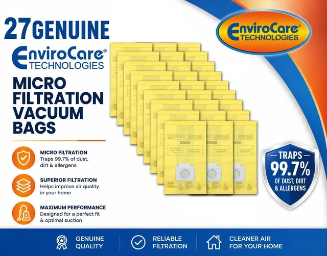 Alt view image 3 of 7 - EnviroCare Replacement Vacuum Bags for Kenmore Canister Type C or Q 50555, 50558, 50557 and Panasonic Type C-5 27 Pack