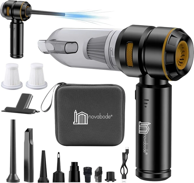 Main image of Handheld Vacuum Cordless, Car Vacuum Cleaner, Portable Mini Compressed Air Blower, Duster. Strong Suction Brushless Motor. 4-in-1 21000Pa Wireless Hand Vacuum, Type C Port, for Car, Home, Office.