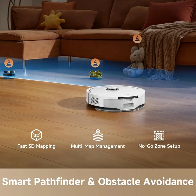 Alt view image 7 of 7 - dreame D20 Air Plus Robot Vacuum and Mop, 20,000Pa Powerful Suction