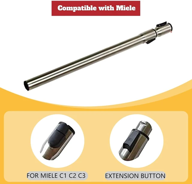 Alt view image 5 of 6 - Replacement Extension Wand,Compatible with Miele C1 C2 C3 Tube,Non Electric Telescope Metal Tube Stainless Wand,1 3/8" Central Vacuum Cleaner OEM