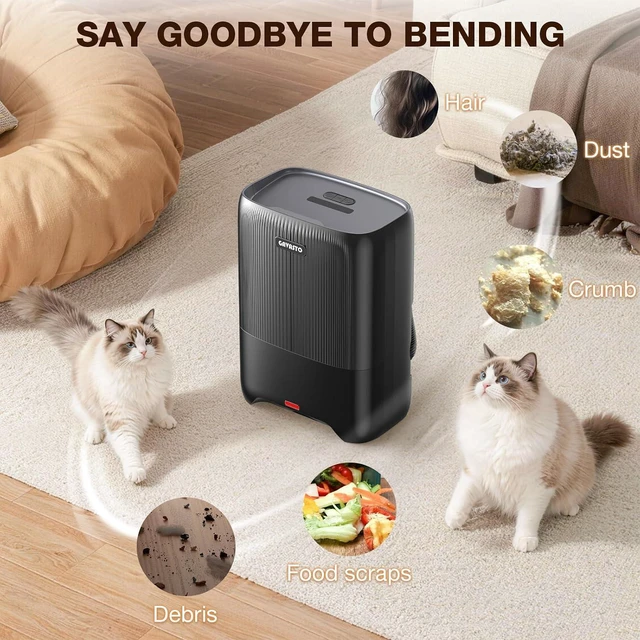 Alt view image 6 of 7 - 1400W Touchless Automatic Vacuum Dustpan Motion Sensor Hands-Free Electric Dustpan for Pet Hair Dirt & Debris Powerful and Energy Efficient Cleaning Solution for Home Kitchen & Office (Deep Gray)