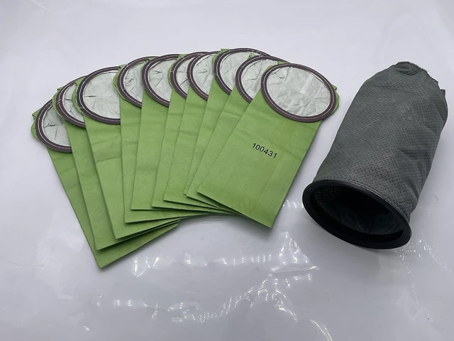 Alt view image 7 of 7 - Smilefil Round 6QT Intercept Micro Filter Paper Bags 100431 & Round Reusable Micro Cloth Filter Bags 100564 Replacement Fits for Proteam Cylindrical 6 Quart Backpack Vacuum Cleaners