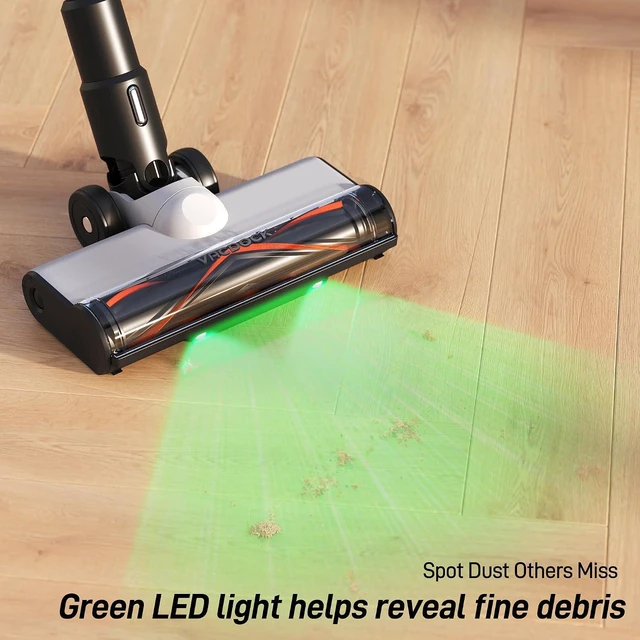 Alt view image 6 of 7 - CoreJet 5+ Self-Emptying Stick Vacuum, Cordless Vacuum Cleaner with All-in-One Charging Dock, 2 Removable Batteries, 450W Motor, Dust Detection Light, HEPA Filtration for Hard Floors, Rugs