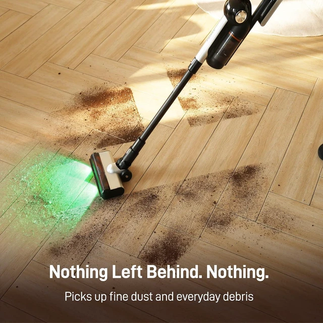 Alt view image 7 of 7 - CoreJet 5+ Self-Emptying Stick Vacuum, Cordless Vacuum Cleaner with All-in-One Charging Dock, 2 Removable Batteries, 450W Motor, Dust Detection Light, HEPA Filtration for Hard Floors, Rugs