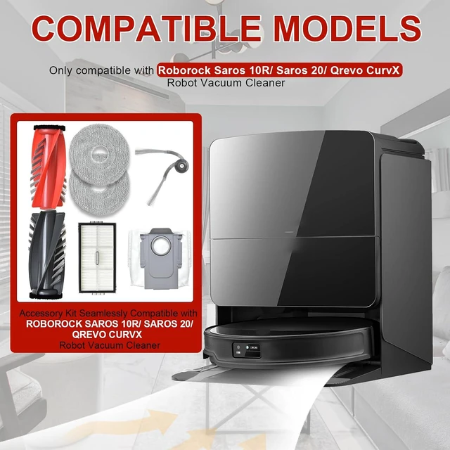 Alt view image 2 of 7 - Accessories Compatible with Roborock Saros 10R/ Saros 20/ Qrevo CurvX