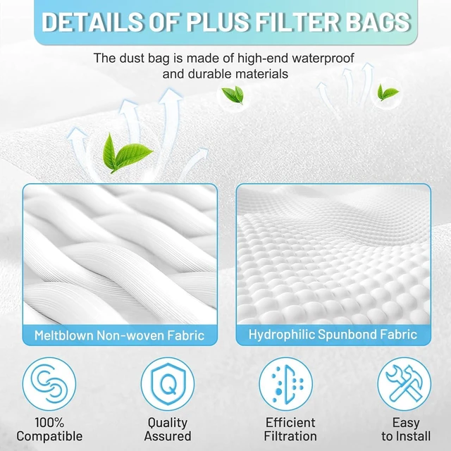 Alt view image 5 of 7 - 18 Pack 204814 Vacuum Bags Compatible with Kirby, Micron Magic Cleaner Bags