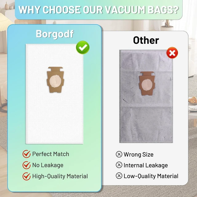 Alt view image 7 of 7 - 18 Pack 204814 Vacuum Bags Compatible with Kirby, Micron Magic Cleaner Bags