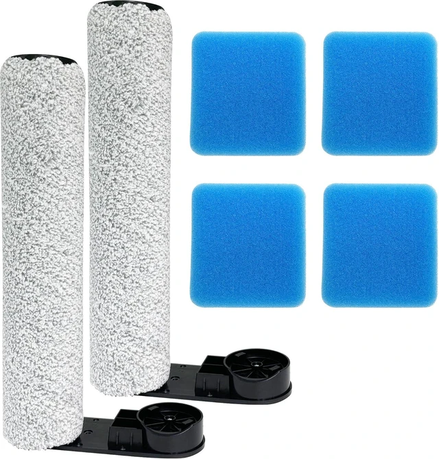 Main image of Replacement Parts Kit for EUREKA NEW430BL / JONR ED12 & ED12 LITE Vacuum | 2 Brush Rollers + 4 Washable Foam Filters