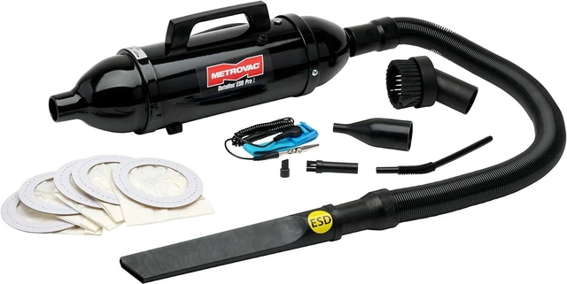 Main image of METROVAC ESD-Safe Pro Series | Comp Vacuum/Blower w/Micro Cleaning Tools | Multipurpose Tool for Removing Dust, Lint & Paper Shreds | 1 Pack, Black