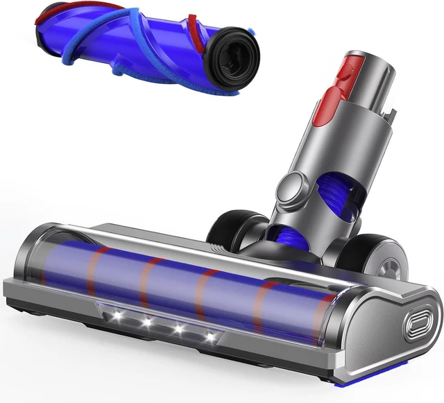 Main image of Vacuum Head Replacement for Dy-Son V7 V8 V15 V10 V11 SV14 SV12 SV11 SV10 Vacuum Cleaners with LED Headlights V Shape Roller Brush Head Replacement Parts for Hardwood Floor Carpets Attachment