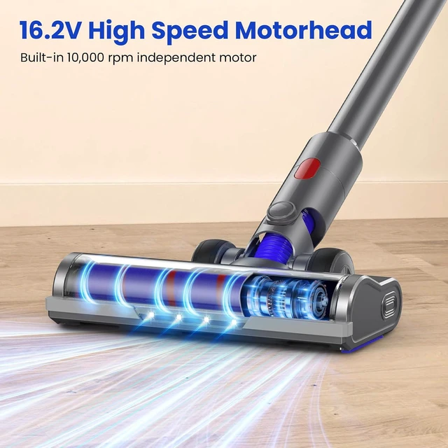 Alt view image 3 of 7 - Vacuum Head Replacement for Dy-Son V7 V8 V15 V10 V11 SV14 SV12 SV11 SV10 Vacuum Cleaners with LED Headlights V Shape Roller Brush Head Replacement Parts for Hardwood Floor Carpets Attachment