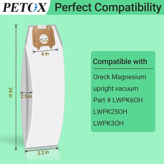 Alt view image 3 of 7 - Type LW Cleaner Bags Compatible with Oreck Magnesium Upright Vacuum