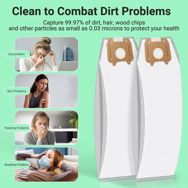Alt view image 6 of 7 - Type LW Cleaner Bags Compatible with Oreck Magnesium Upright Vacuum