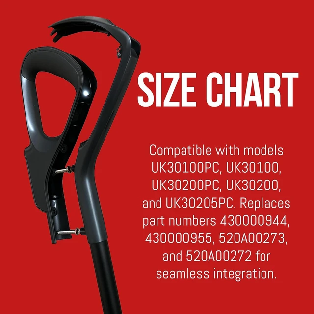 Alt view image 2 of 7 - MP Maresh Products Handle Set Replacement for Oreck Elevate Command and Control Vacuum Cleaners Durable Vacuum Replacement Parts Compatible with Oreck Handle Assembly - Easy to Install - Black