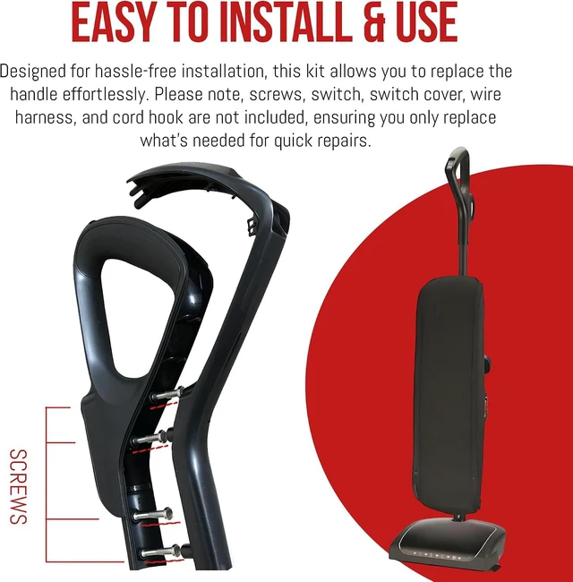 Alt view image 4 of 7 - MP Maresh Products Handle Set Replacement for Oreck Elevate Command and Control Vacuum Cleaners Durable Vacuum Replacement Parts Compatible with Oreck Handle Assembly - Easy to Install - Black