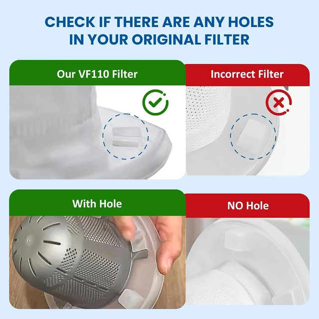Alt view image 3 of 7 - VF110 Dustbuster Filter Replacement For Black and Decker Handheld Vacuum