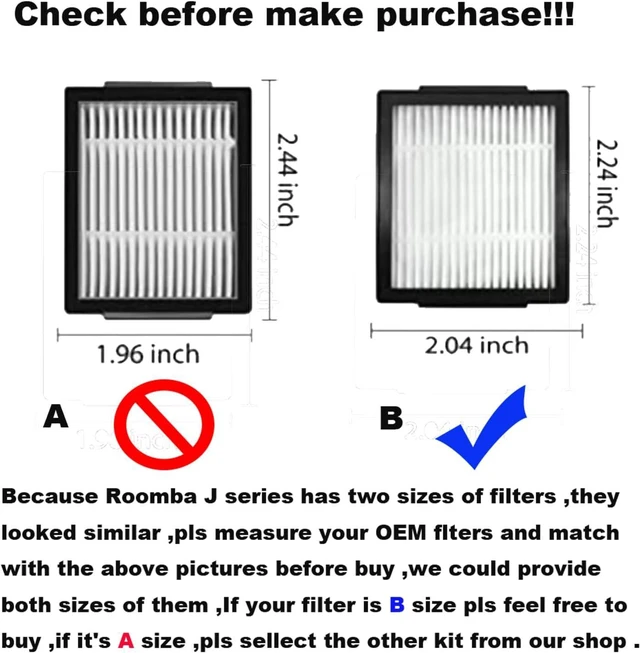 Alt view image 5 of 5 - 2 Set of Roller Brush & 10 Filters & 4 Mop Pads & 10 Side Brushes Replacement Parts Accessories Compatible with iRobot Roomba Combo J7 J7+ J9+ 10 Max Robot Vacuum Cleaner,