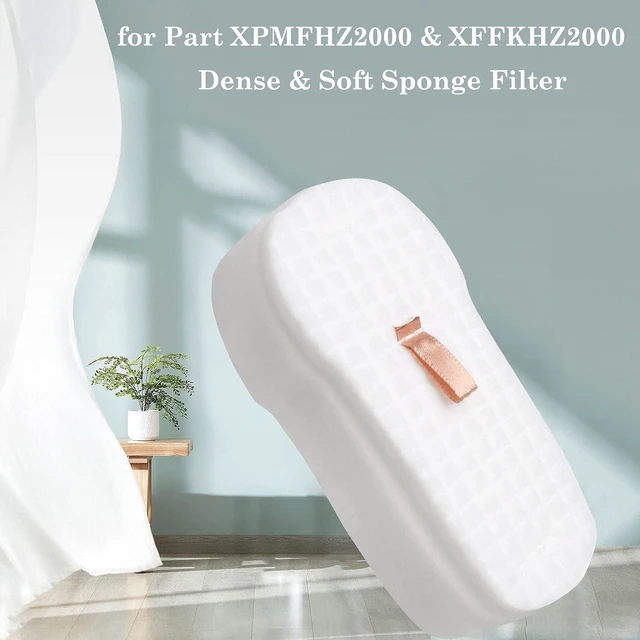 Alt view image 6 of 7 - 4 Pack Foam & Felt Filter Kit Vacuum Filters, 1 Pack Soft Roller Replacement for Shark HZ2002 HZ2000 Vertex Ultralight DuoClean PowerFins Stick Vacuum, for Part XFFKHZ2000, 125CU2002