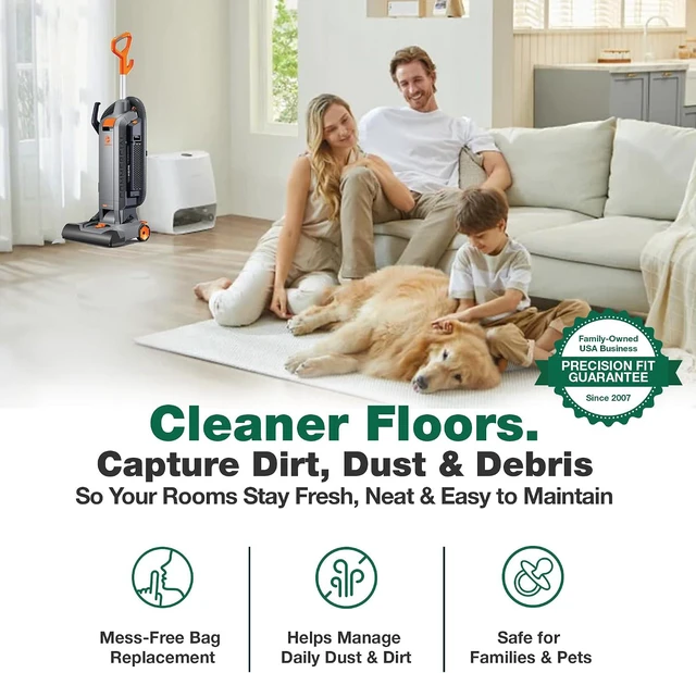 Alt view image 3 of 7 - 30 Replacements for Hoover HushTone Canister Vacuums Bags Part # AH10243, Fits Models: CH54013, CH54015, CH54113 & CH54115 (30 PACK) by Think Crucial