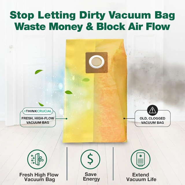 Alt view image 4 of 7 - 30 Replacements for Hoover HushTone Canister Vacuums Bags Part # AH10243, Fits Models: CH54013, CH54015, CH54113 & CH54115 (30 PACK) by Think Crucial