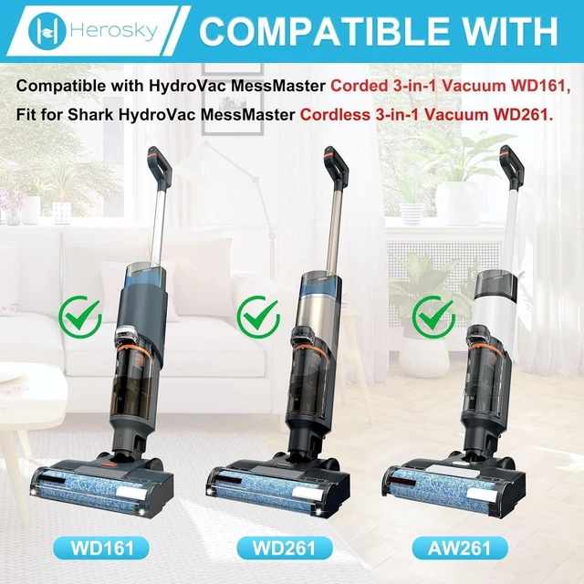 Alt view image 2 of 6 - WD161 Roller and Filter For Shark HydroVac MessMaster Wet Dry Vacuum