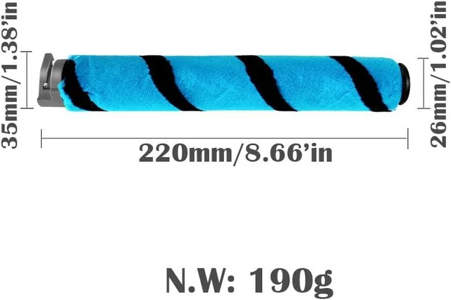 Alt view image 4 of 7 - Ytaland 2 Pack Brush Roller Replacement Compatible with Shark IZ462H IZ483H IZ482H IZ440H Vertex Cordless Stick Vacuum Cleaner