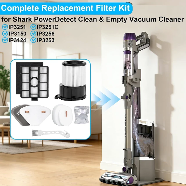 Alt view image 2 of 7 - IP3251 IP3253 Filter for Shark PowerDetect Clean & Empty Cordless Vacuum