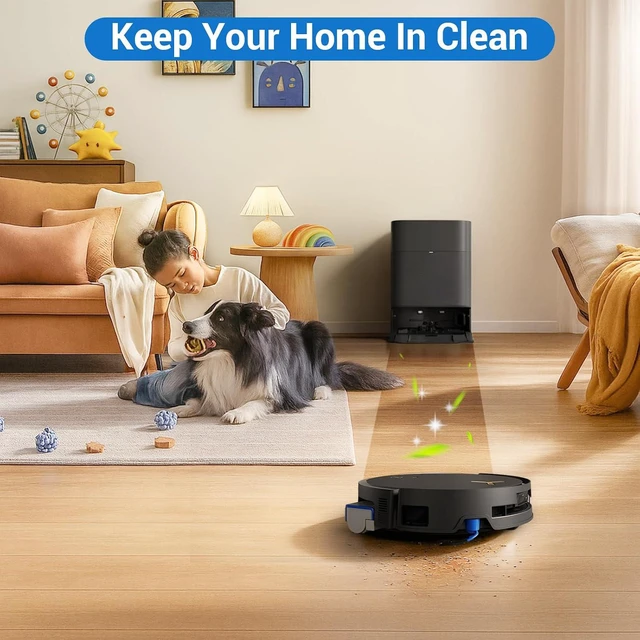 Alt view image 7 of 7 - X9 Pro Omni Replacement Parts for Ecovacs Deebot X9 Pro Omni X9 Pro Robotic Vacuum Cleaner Parts with 2 Roller Brush,4 Mop,4 HEAP,6 Dust Bags,6 Side Brushes,1 Screwdrivers,1 Clean Brush