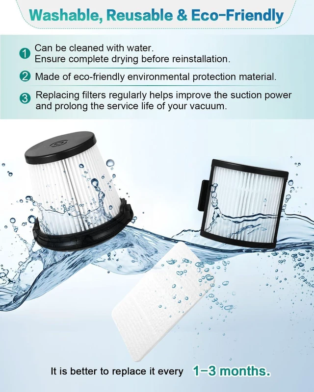 Alt view image 4 of 6 - IW3511 IW3120 HEPA Filters Replacement Parts Compatible with Shark IW3511 Detect Pro Cordless Stick Vacuum Cleaner and Shark IW3120 Detect Clean Auto Empty System, IW1111, IW1120, IW3615 (2Pack)