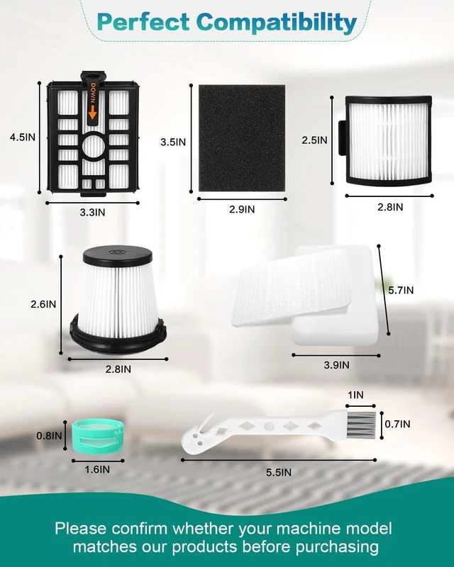 Alt view image 5 of 6 - IW3511 IW3120 HEPA Filters Replacement Parts Compatible with Shark IW3511 Detect Pro Cordless Stick Vacuum Cleaner and Shark IW3120 Detect Clean Auto Empty System, IW1111, IW1120, IW3615 (2Pack)