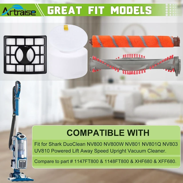 Alt view image 2 of 7 - UV810 Vacuum Roller Brush Filter Replacement for Shark DuoClean NV800W
