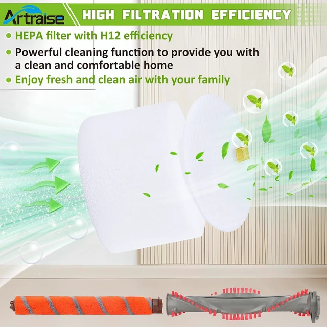 Alt view image 5 of 7 - UV810 Vacuum Roller Brush Filter Replacement for Shark DuoClean NV800W