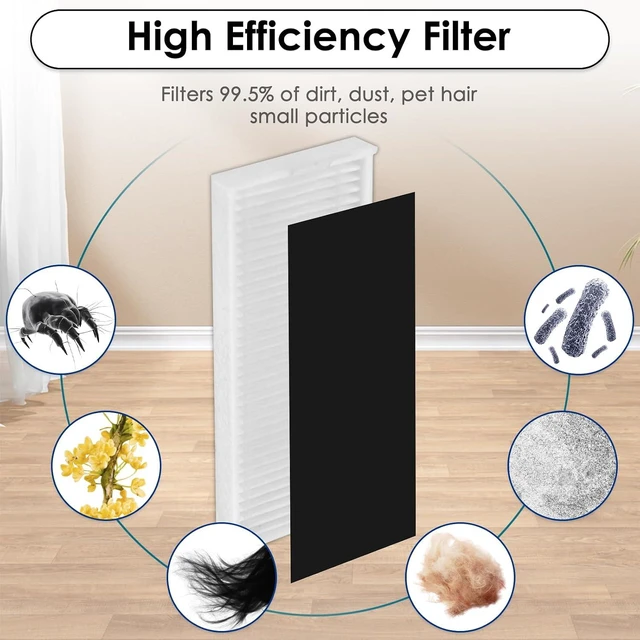 Alt view image 3 of 7 - (20 Pack) L8000 Plus Replacement Parts Compatible with Tikom L8000 Plus Robot Vacuum Cleaner, 1 Roller Brush, 6 Side Brushes, 4 HEPA Filters, 5 Dust Bags, 4 Mop Pads, Accessories Kit