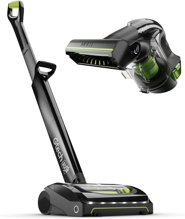 Main image of Gtech AirRam 2 K9 and Multi MK2 K9 Cordless Vacuum Cleaner Bundle - Includes the AirRam Upright and the MK2 Portable Handheld - Rechargeable 22V Lithium Ion Battery - Perfect for Stubborn Pet Hair